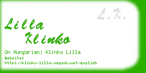 lilla klinko business card